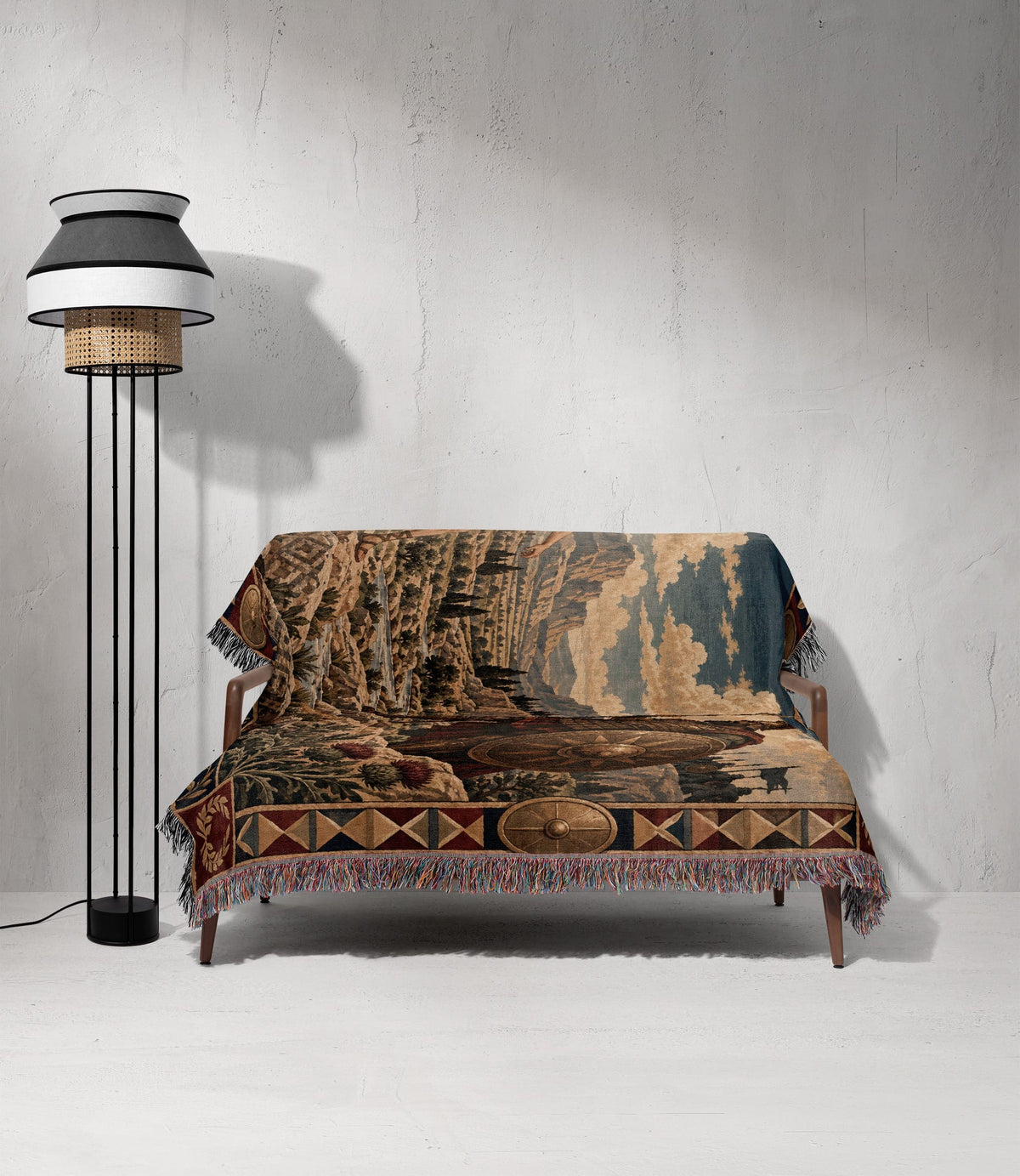 CalmNestStyle David and Goliath in the Valley of Elah jacquard woven blanket