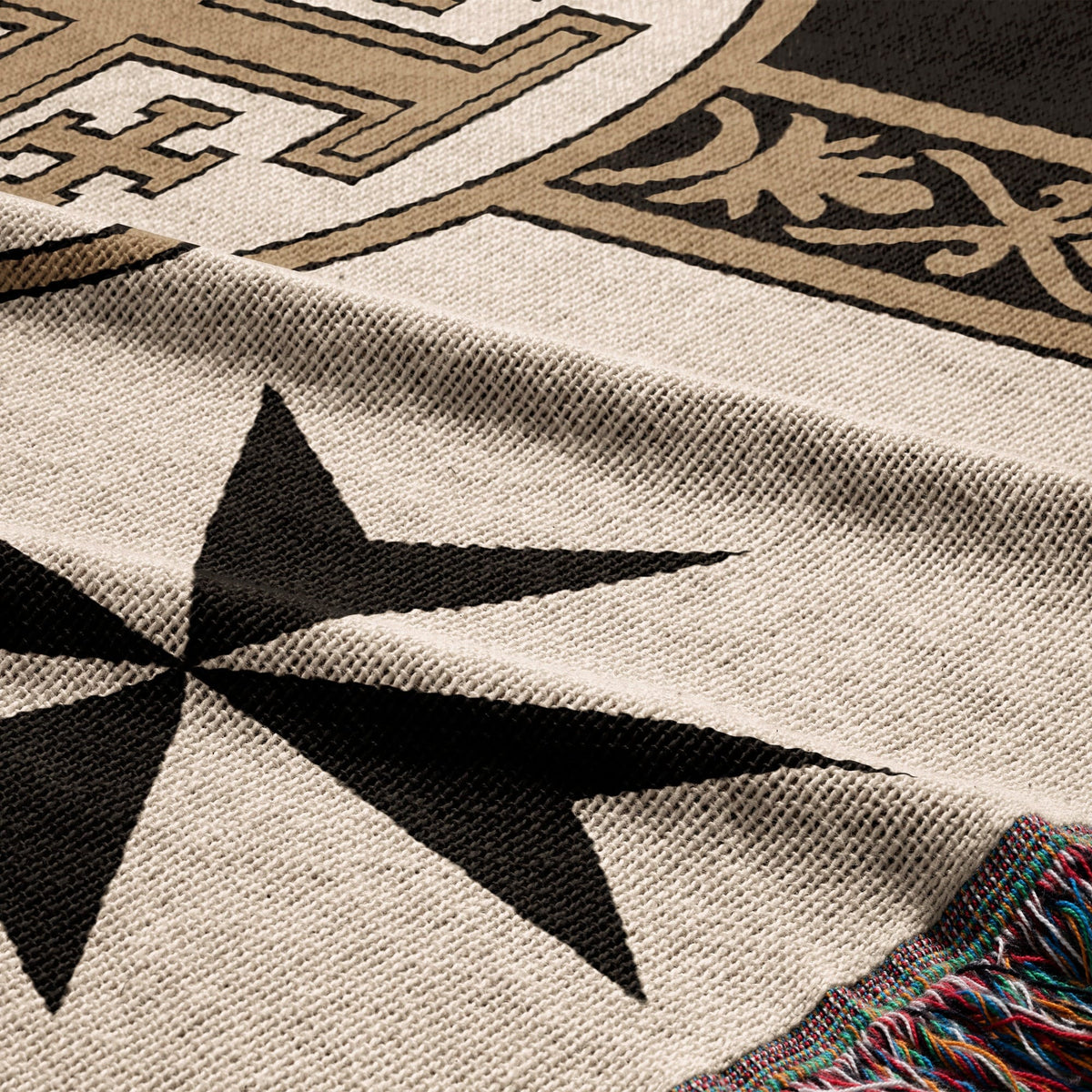 MyDesigns Ancient Orders I Deus Vult Night jacquard woven blanket