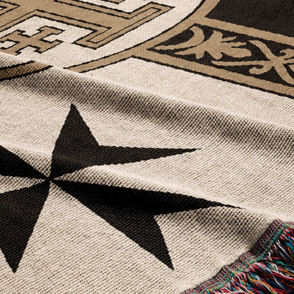 MyDesigns Ancient Orders I Deus Vult Night jacquard woven blanket