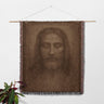 Christ Blessing Spiritual Design Gift Idea for Believers Jesus Woven Blanket