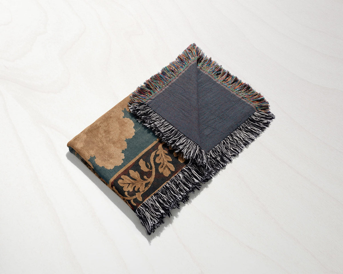 CalmNestStyle Baldwin IV Leading the Charge jacquard woven blanket