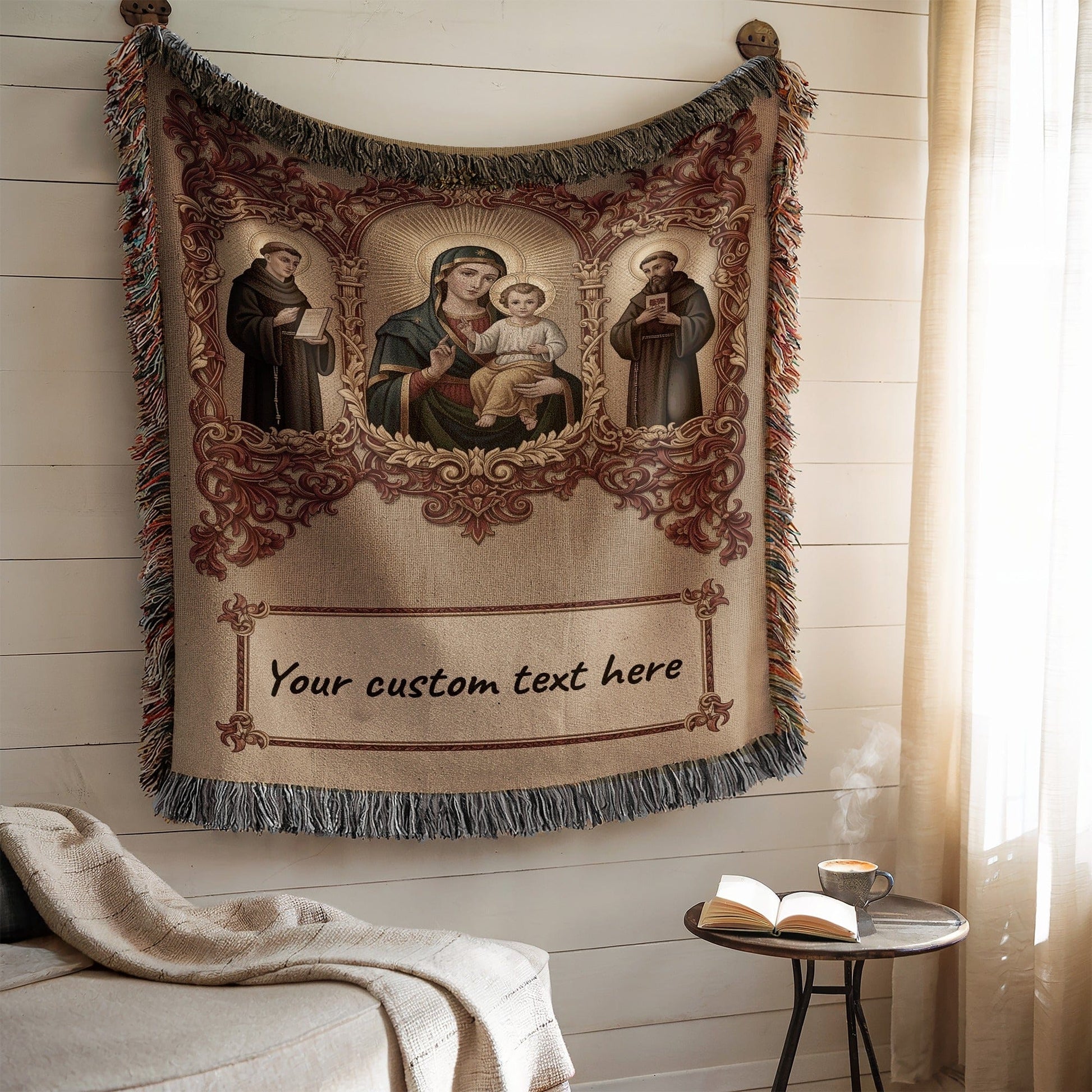 Personalized Religious Tapestry Wall Hanging Decor