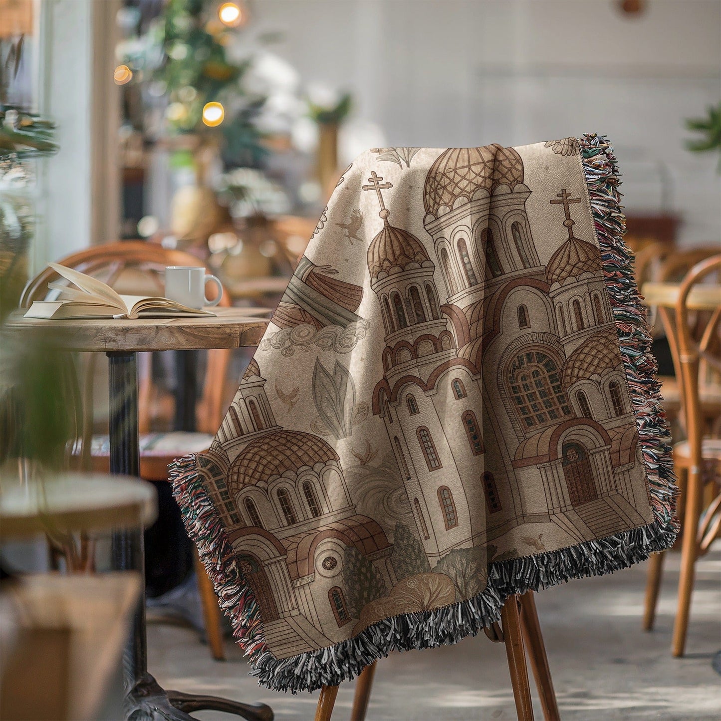 Cozy Cathedral Design Throw Blanket