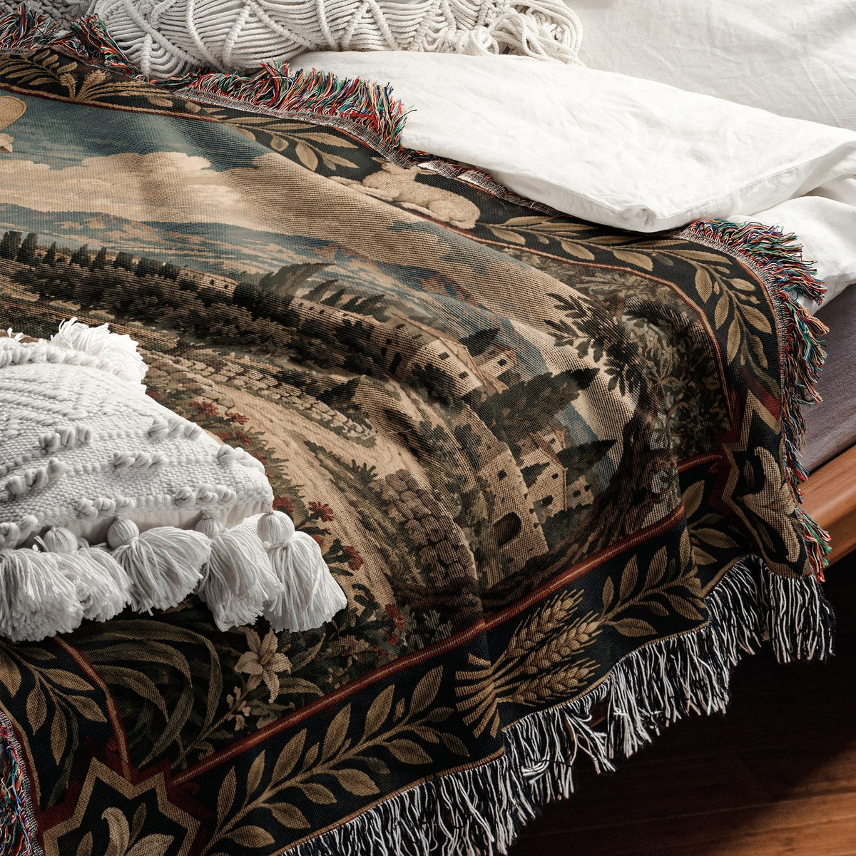 CalmNestStyle The Good Shepherd jacquard woven blanket