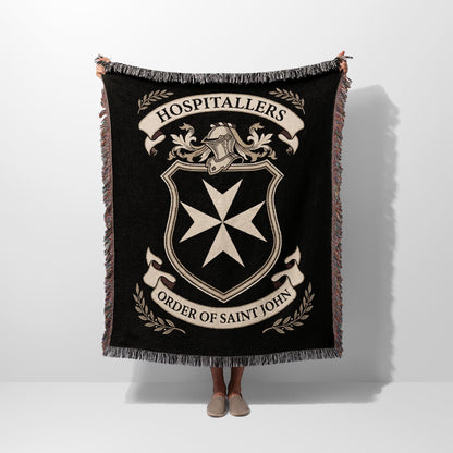 CalmNestStyle Hospitallers Order of Saint John Heraldic Woven Blanket jacquard woven blanket