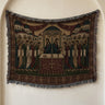 Crimson Last Supper Horizontal Tapestry - Byzantine Woven Throw