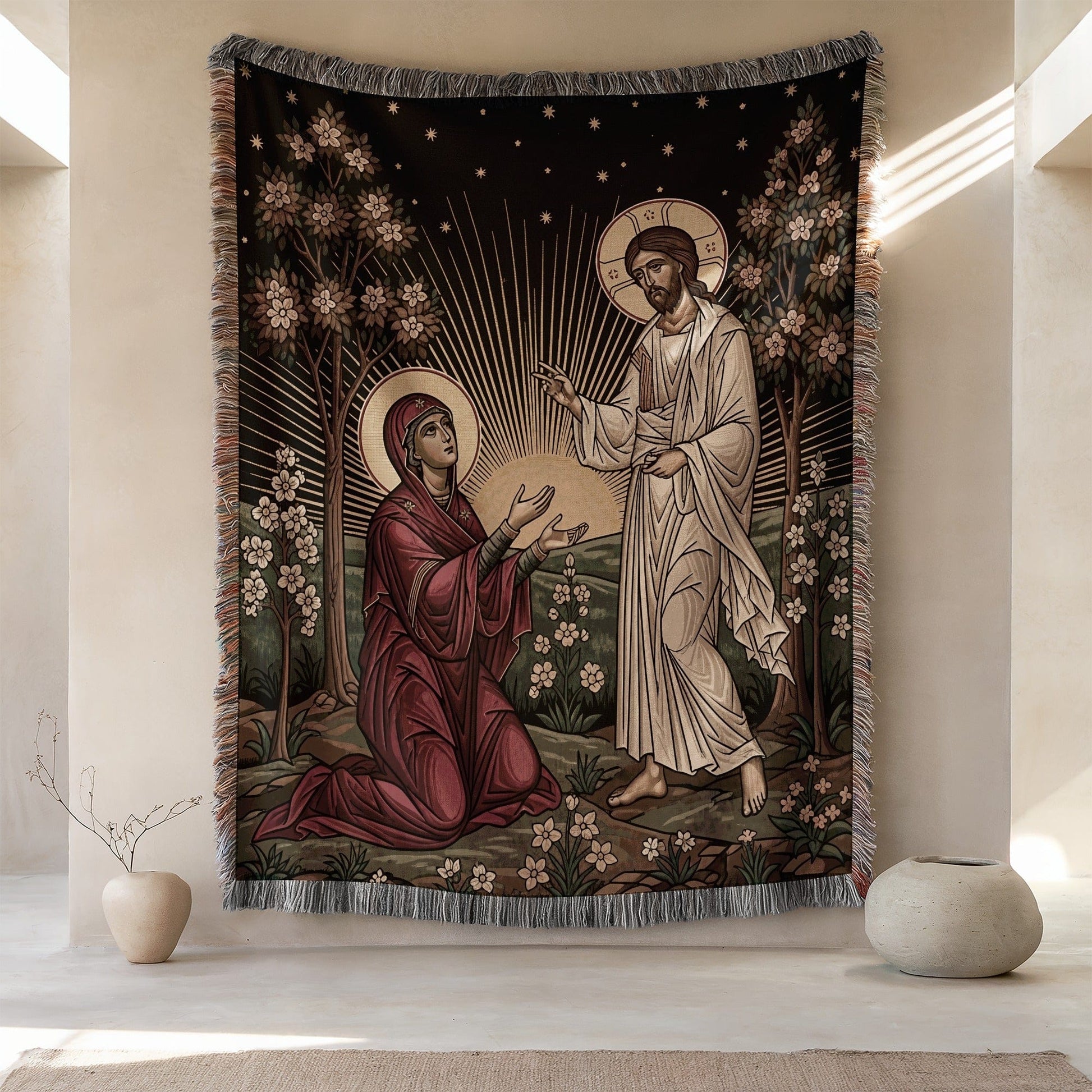 Religious Art Depicting Sacred Scene Tapestry Product