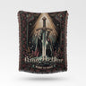 King Arthur Born to Rule Knight Sword Templar Woven Blanket