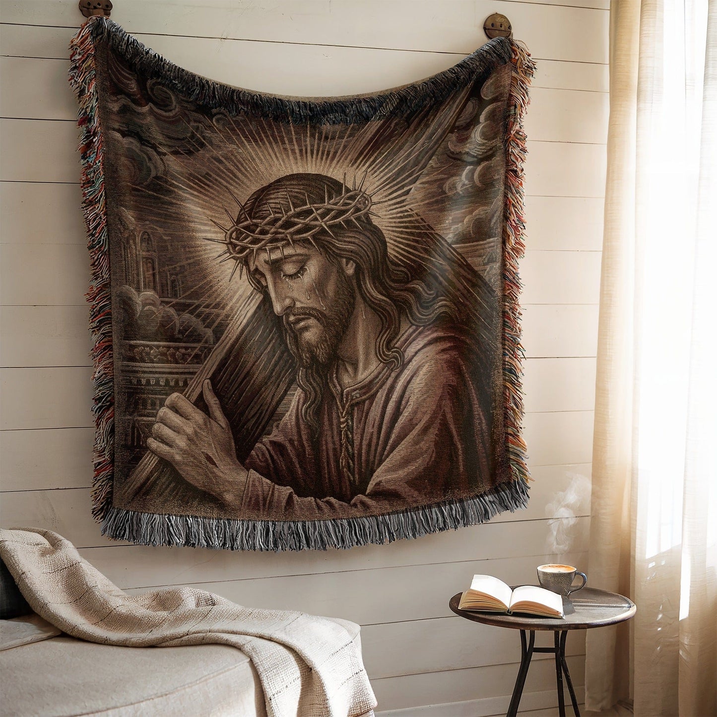 Jesus Christ Art Tapestry Religious Home Decor Display