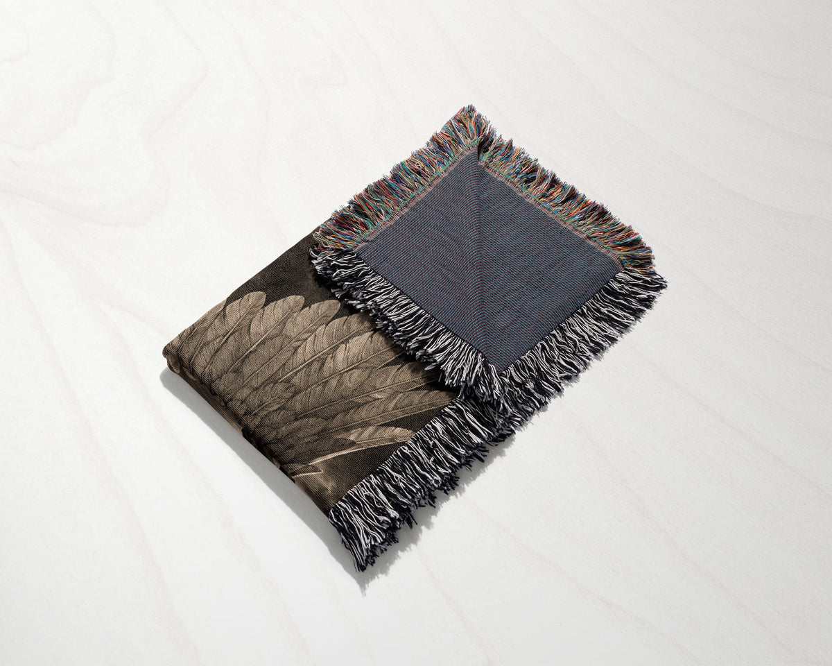 CalmNestStyle Saint Michael Defend Us in Battle jacquard woven blanket