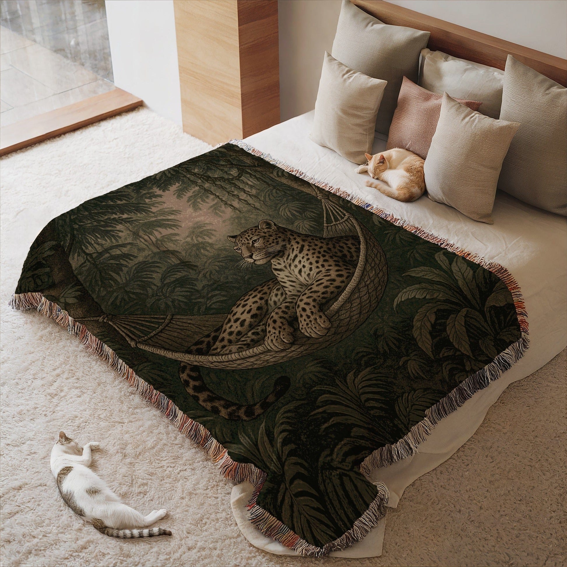 Jungle Leopard Pattern Throw Blanket Decor