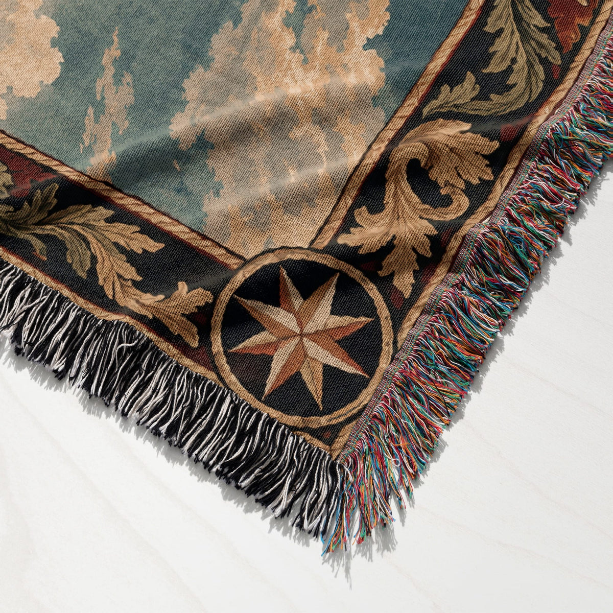 CalmNestStyle Knights of Malta Galleon with Red Cross Sails Woven Blanket jacquard woven blanket