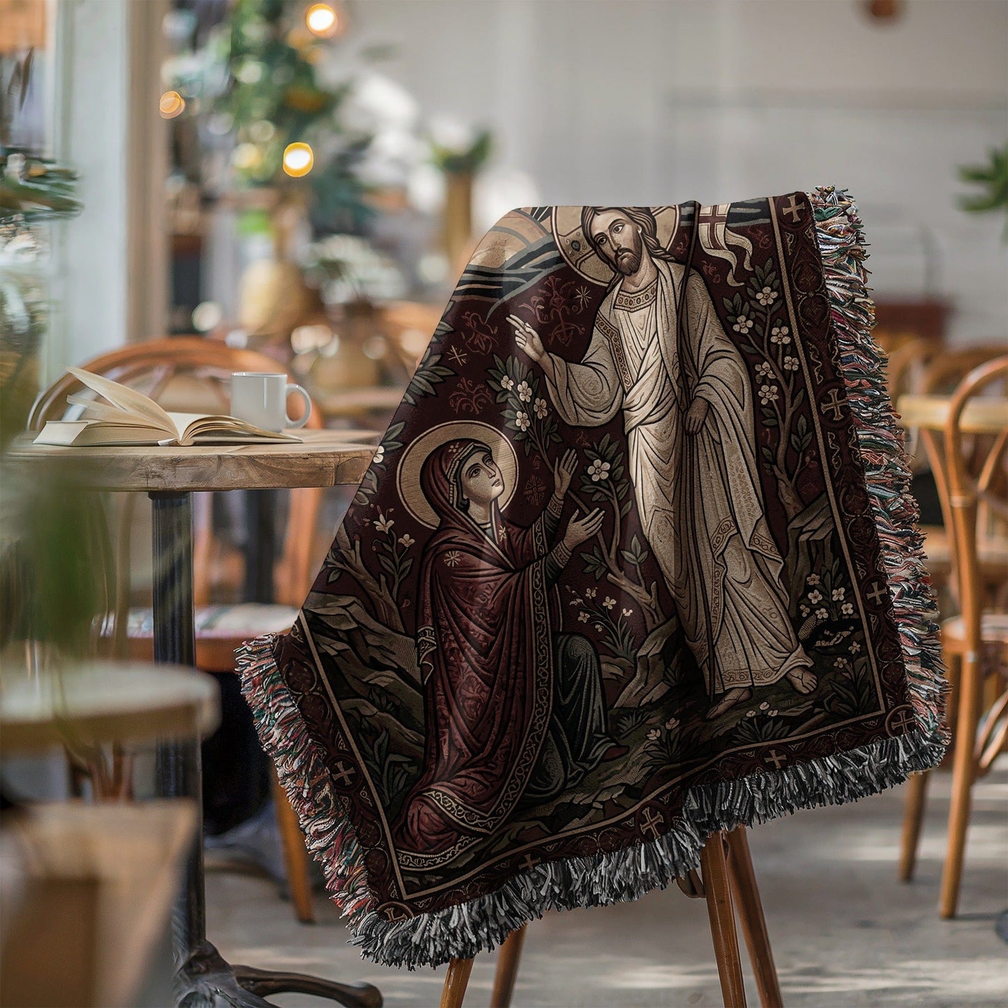 Religious Icon Decor Blanket with Elegant Design