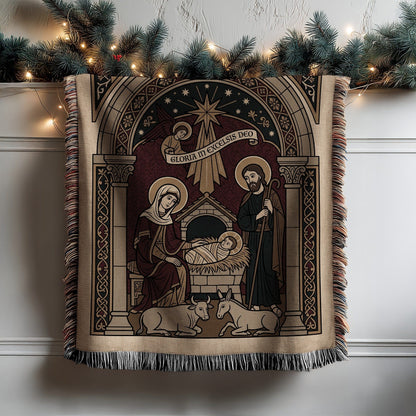 Nativity Scene Christmas Decor Blanket Home Decor