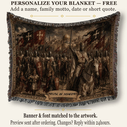 CalmNestStyle Baldwin IV Rides with His Army jacquard woven blanket