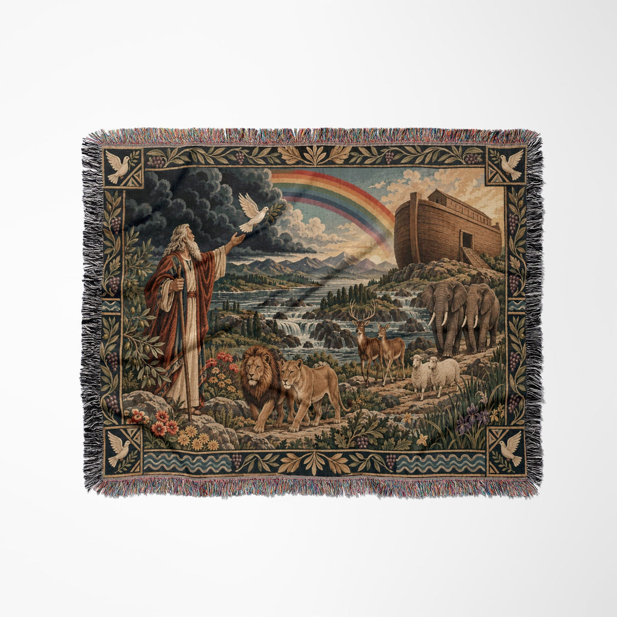 CalmNestStyle Noahs Ark Covenant After the Flood jacquard woven blanket