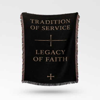 CalmNestStyle Tradition of Service Legacy of Faith Woven Blanket jacquard woven blanket