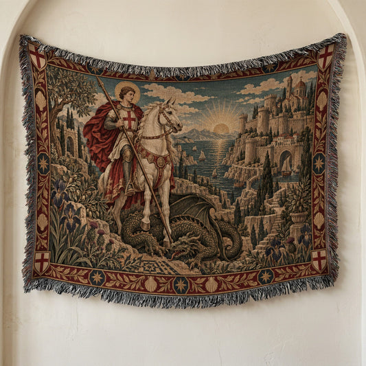 CalmNestStyle Saint George Sunset Over the Sea jacquard woven blanket