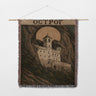 Ostrog Monastery with Golden Halo Artistic Display Woven Blanket