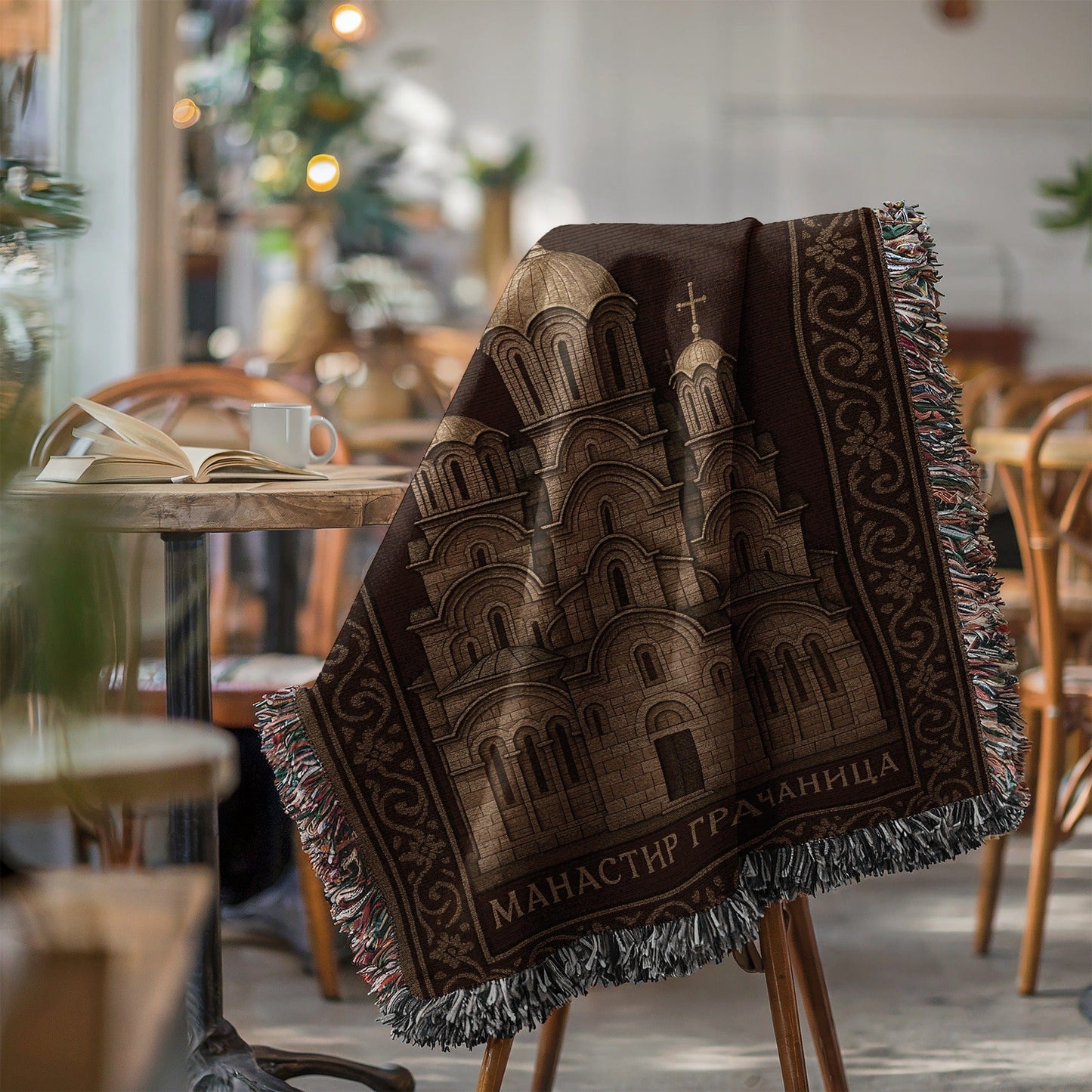 Monastery Design Blanket for Cozy Home Decor