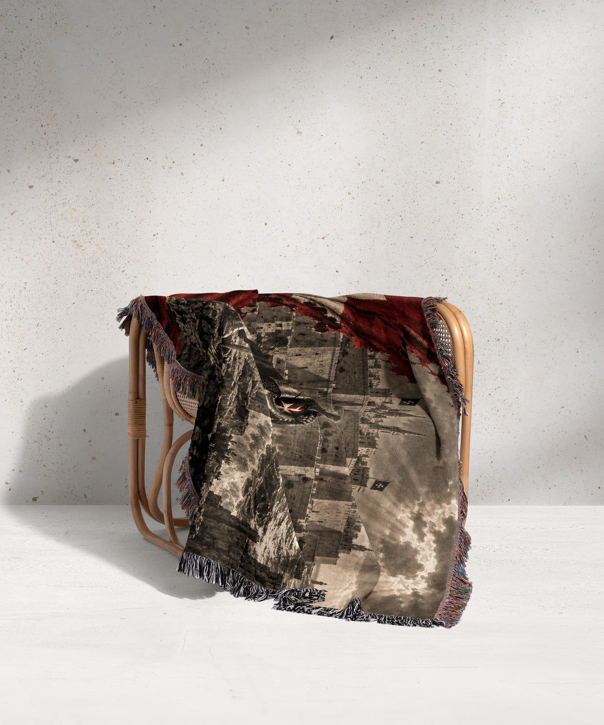 CalmNestStyle Hospitaller Knight Kneeling Before Malta Woven Blanket jacquard woven blanket