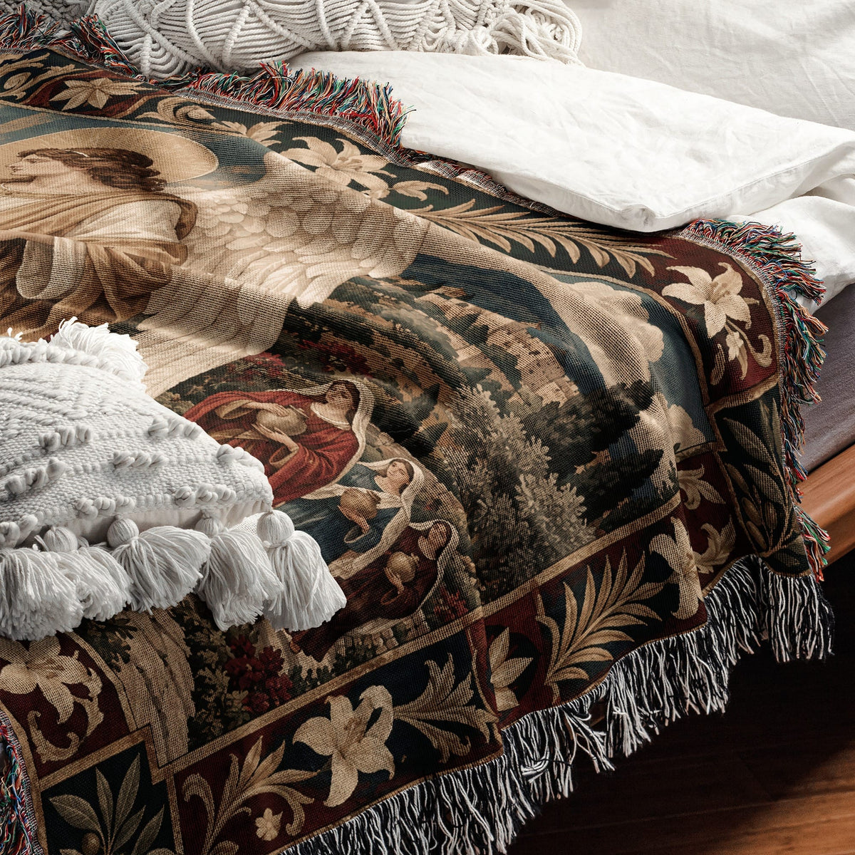 CalmNestStyle Angel at the Empty Tomb jacquard woven blanket