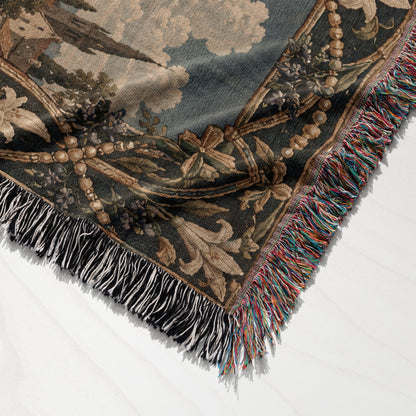 CalmNestStyle Our Lady of the Rosary jacquard woven blanket