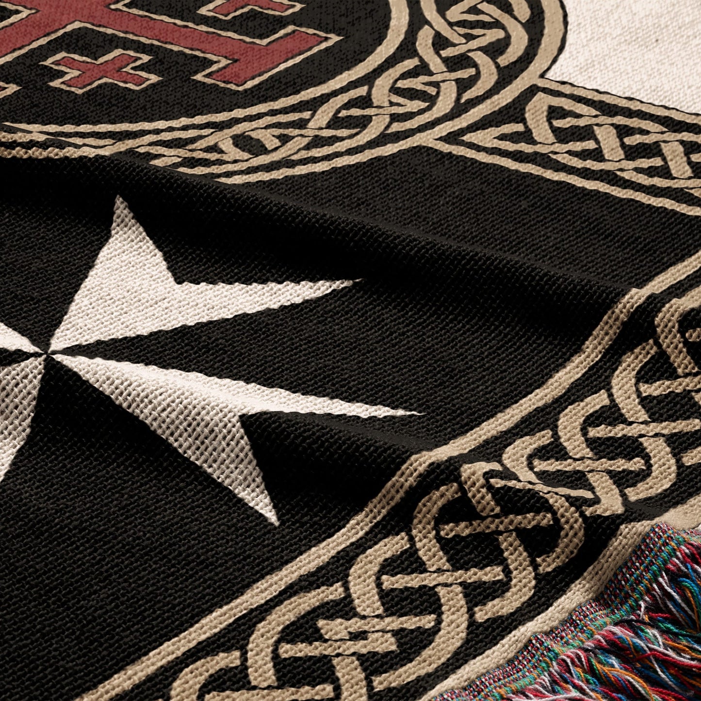 MyDesigns Medieval Tapestry Blanket – Order of Santiago & Crusader Orders Woven Throw jacquard woven blanket