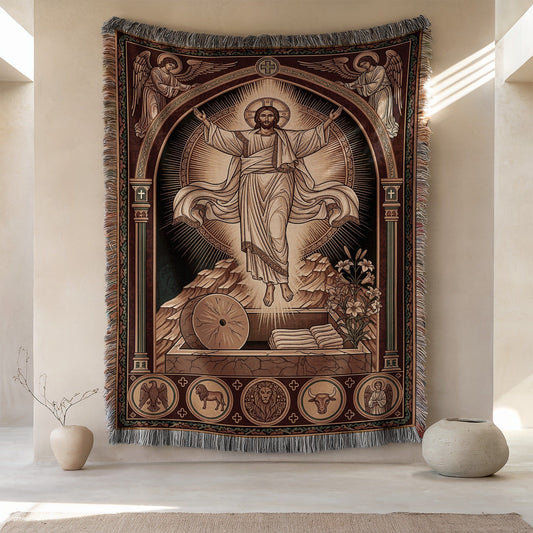Jesus Christ Resurrection Wall Hanging Tapestry Decor