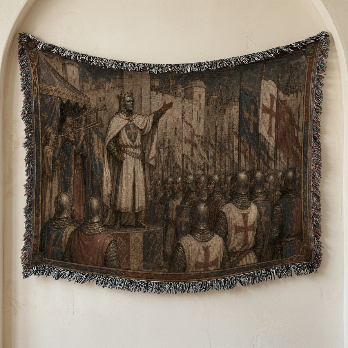 CalmNestStyle Baldwin IV Before the Walls jacquard woven blanket