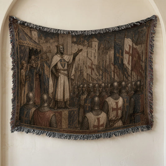 CalmNestStyle Baldwin IV Before the Walls jacquard woven blanket