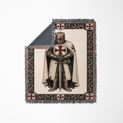 CalmNestStyle Order of Saint John Hospitaller Knight Woven Blanket jacquard woven blanket