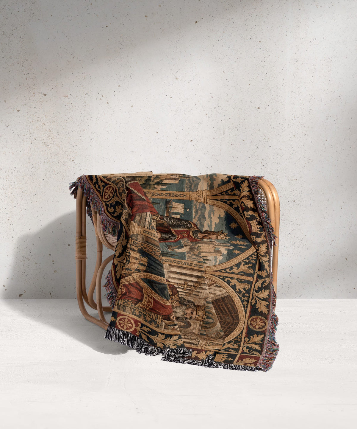 CalmNestStyle Three Kings of Christendom jacquard woven blanket