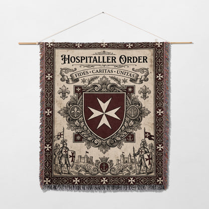 CalmNestStyle Hospitaller Order Fides Caritas Unitas Knights Woven Blanket jacquard woven blanket
