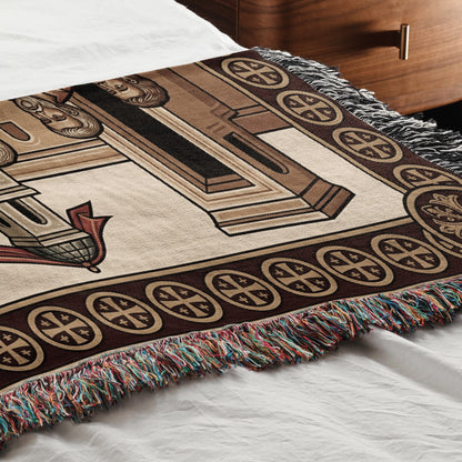 MyDesigns Personalized Mystical Supper Horizontal Tapestry - Custom Name jacquard woven blanket