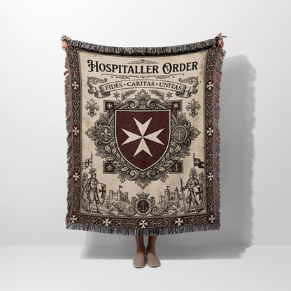 CalmNestStyle Hospitaller Order Fides Caritas Unitas Knights Woven Blanket jacquard woven blanket