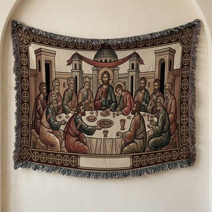 MyDesigns Personalized Mystical Supper Horizontal Tapestry - Custom Name jacquard woven blanket