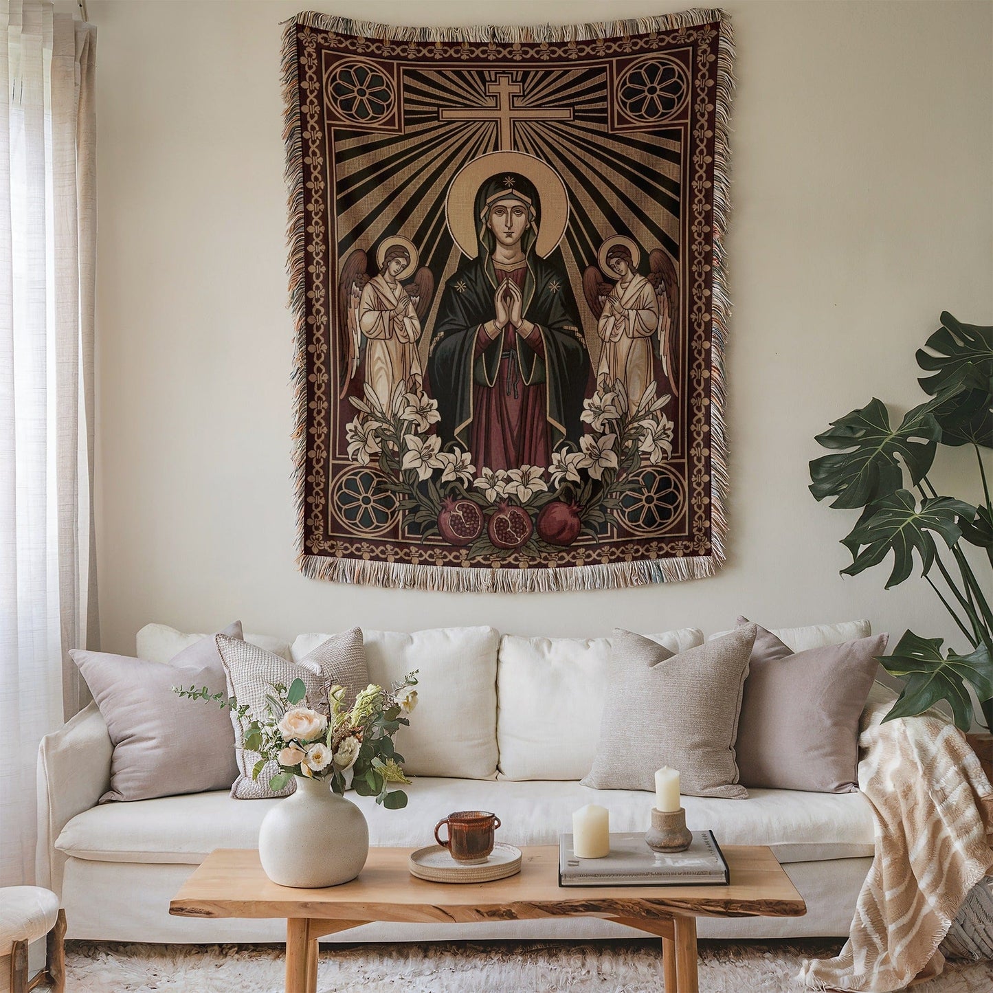 Religious Themed Wall Hanging Tapestry for Home Decor
