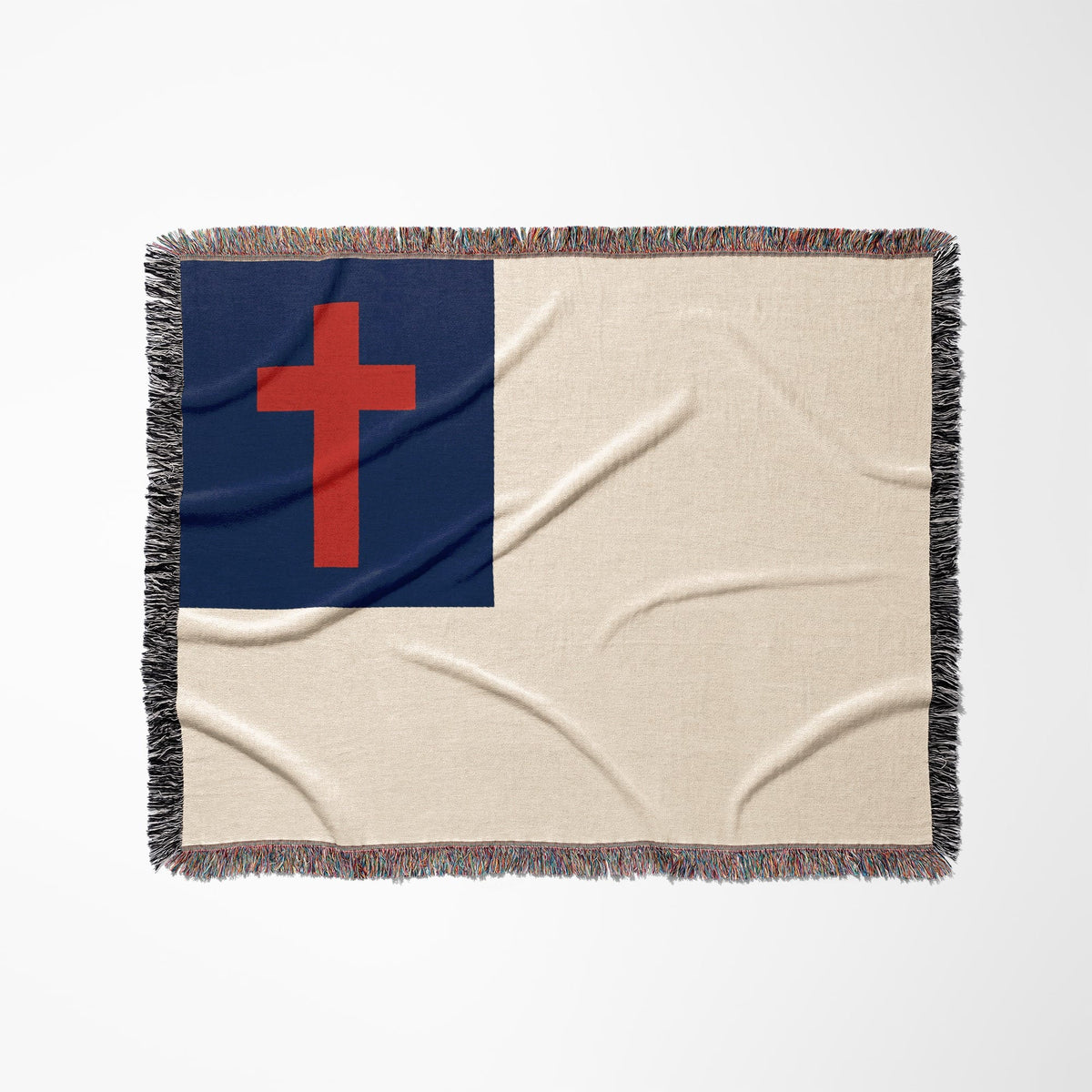 CalmNestStyle Christian Flag Woven Blanket jacquard woven blanket