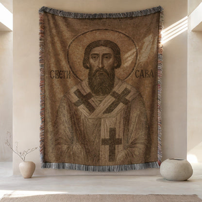 Religious Artwork with Saint Design Wall Hanging
