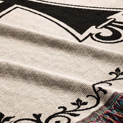 CalmNestStyle Medieval Templar Cross Woven Blanket jacquard woven blanket