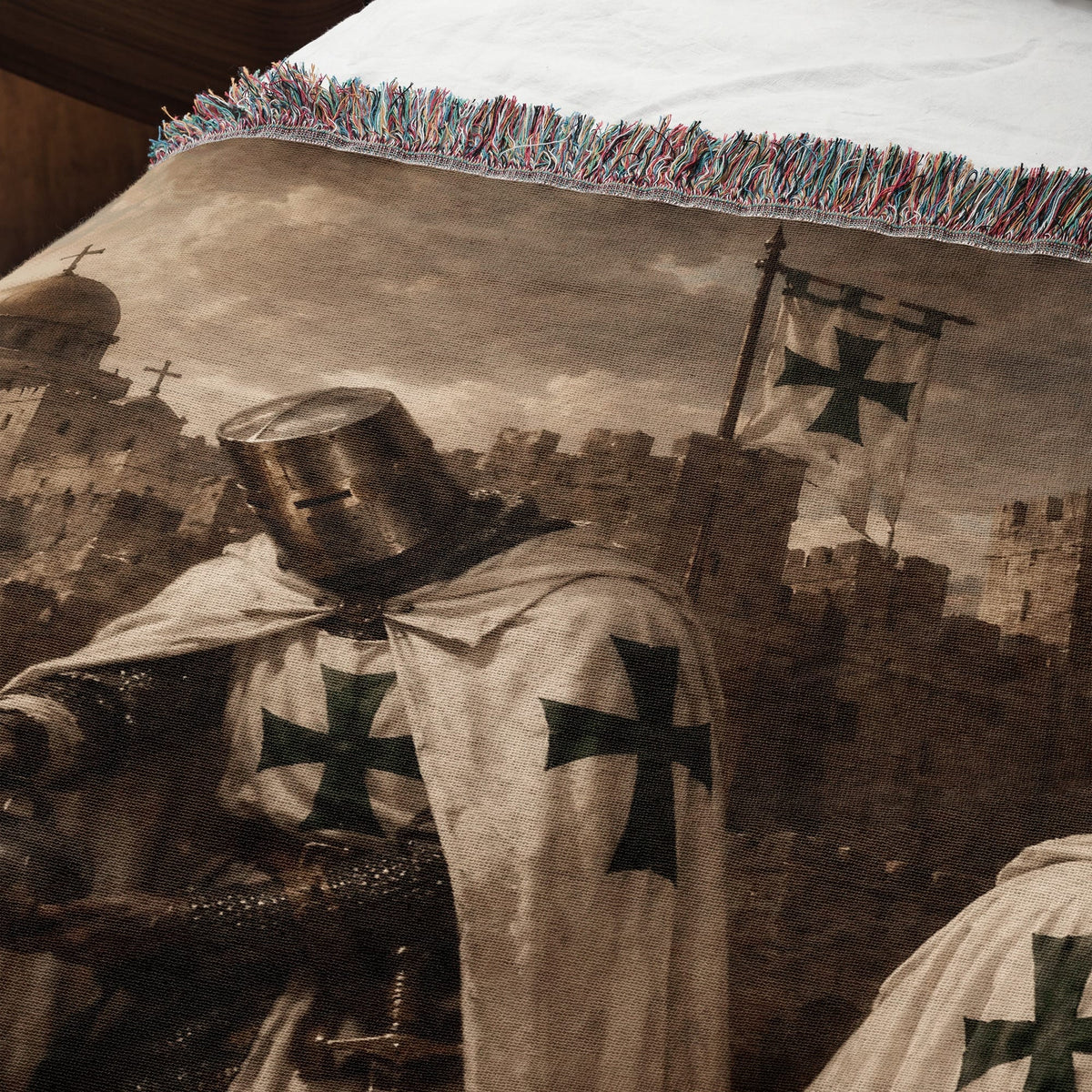 MyDesigns Saint Lazarus I The Hospitaller's Work at Jerusalem jacquard woven blanket