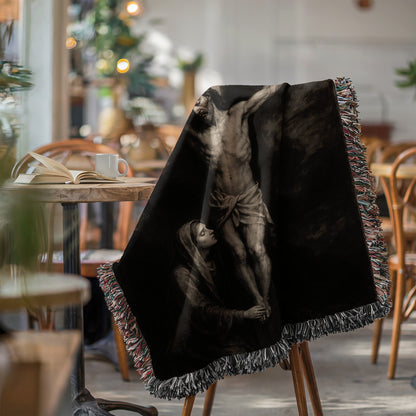 Artistic Design Blanket with Emotional Religious Scene