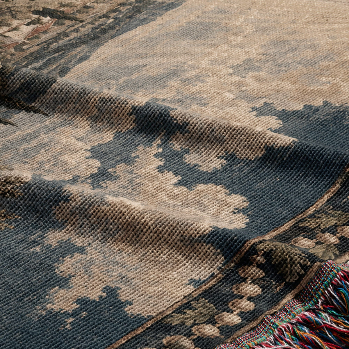 CalmNestStyle Our Lady of Fatima jacquard woven blanket