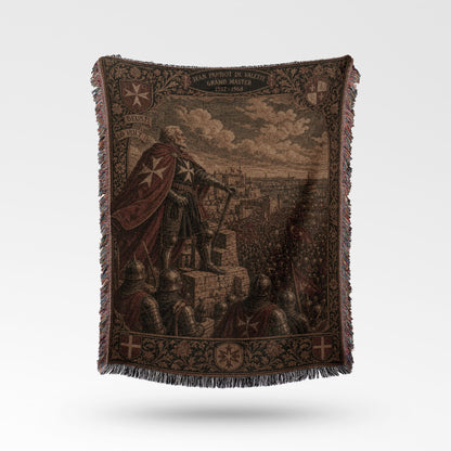 CalmNestStyle Grand Master Jean de Valette Woven Blanket jacquard woven blanket