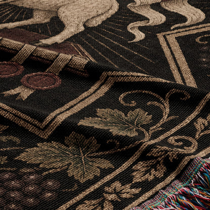 CalmNestStyle Sacred Lamb & Dove Woven Blanket jacquard woven blanket