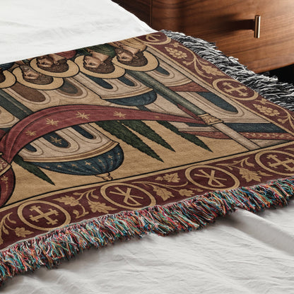 MyDesigns Personalized Communion Horizontal Tapestry - Custom Name Icon jacquard woven blanket