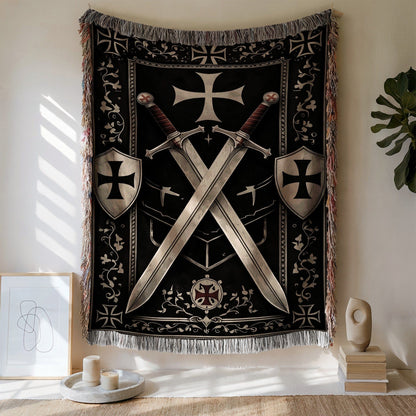 Medieval Swords and Shields Decorative Tapestry product