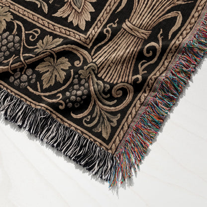 CalmNestStyle Agnus Dei Ornate Woven Blanket jacquard woven blanket