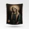 Virgin Mary Religious Art Home Decor Woven Throw Orthodox Woven Blanket